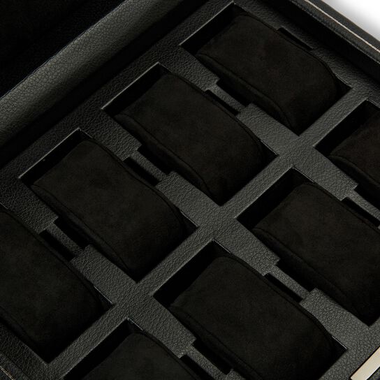 WOLF Black 8 PC Watch Box Storage image number 5